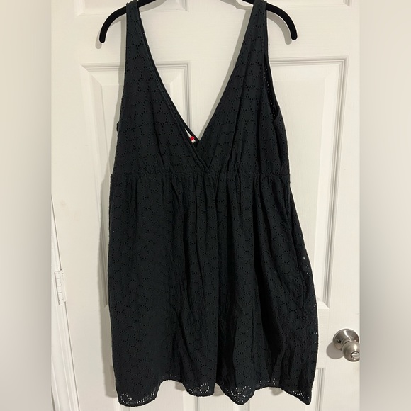 Black Cotton Eyelet Old Navy Dress - Picture 1 of 5